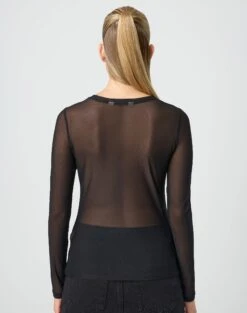 Long Sleeve Mesh Top 24 Long Sleeve Mesh Top -Everrastyle Shop r milina ls mesh top black back tl30558rmes