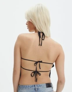 Halter V Neck Top -Everrastyle Shop r pazo halter black back bv143008rpol