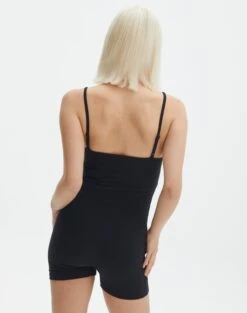 Cotton Scoop Neck Unitard -Everrastyle Shop r puma ribbed playsuit black back sw93831rrib