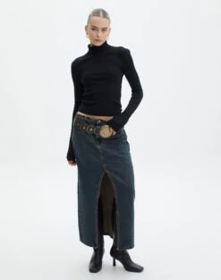 Ruched Print Mesh Off The Shoulder Top -Everrastyle Shop r rita denim midi hemmed skirt darjeeling front sl55242rden