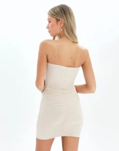 Strapless Rosette Cut Out Mini Dress -Everrastyle Shop r roxy rosette mini what the shell back ds92458rmes