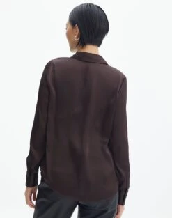 Satin Long Sleeve Shirt -Everrastyle Shop r scotty satin button up shirt its soy cute back bl54783rsat