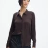 Satin Long Sleeve Shirt 1 Satin Long Sleeve Shirt -Everrastyle Shop r scotty satin button up shirt its soy cute front bl54783rsat