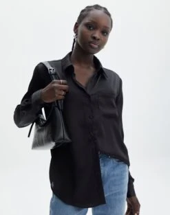 Ruffle Frill Tie Front Top 34 Ruffle Frill Tie Front Top -Everrastyle Shop r scout satin shirt black front bl106816rsat 2