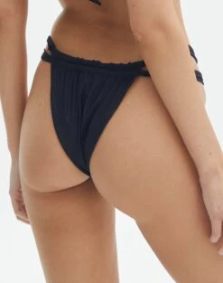 Strappy Ruched Bikini Bottom -Everrastyle Shop r sloanne split ruched bikini brief black back ga136181rpln