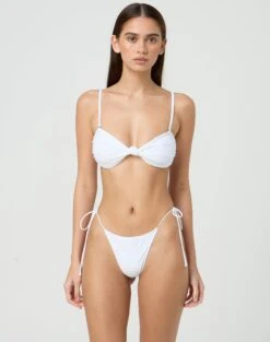 Adjustable Thong Bikini Bottom -Everrastyle Shop r tamsin thin tie side thong bikini brief white front ga71259rpln 1