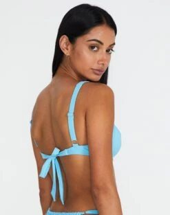 Balconette Thick Strap Tie Back Bikini Top -Everrastyle Shop r teagan tie back bikini top deja blue back ga110507rpln