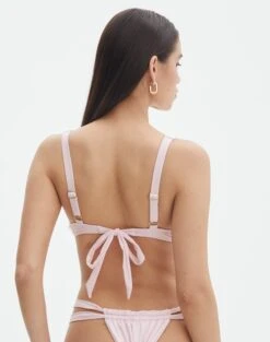 Balconette Thick Strap Tie Back Bikini Top -Everrastyle Shop r teagan tie back bikini top fairy floss back ga110507rpln