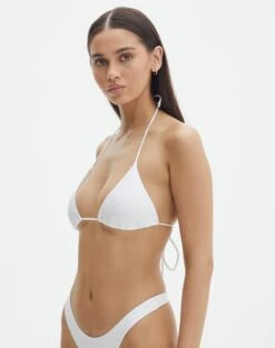 Triangle Padded Halter Bikini Top -Everrastyle Shop r tropic padded tri bikini top white detail ga55358rpln