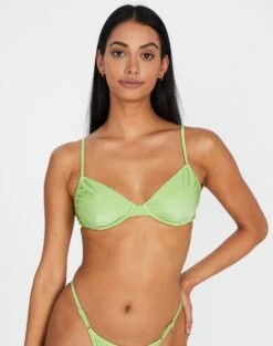 Shimmer Adjustable Cheeky Bikini Bottom -Everrastyle Shop reef balconette top pistachio front ga52510shm