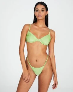 Shimmer Balconette Tie Back Bikini Top -Everrastyle Shop reef balconette top pistachio full ga52510shm