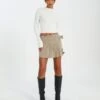 Belted High Waist Pleated Mini Skirt -Everrastyle Shop riggs cargo pleated mini skirt on the rocks front ss92078ben 1