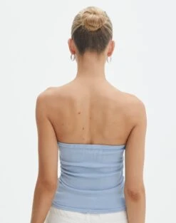 Strapless Ruched Knit Bandeau 24 Strapless Ruched Knit Bandeau -Everrastyle Shop riley rouched side boobtube icecap back kv85755vn