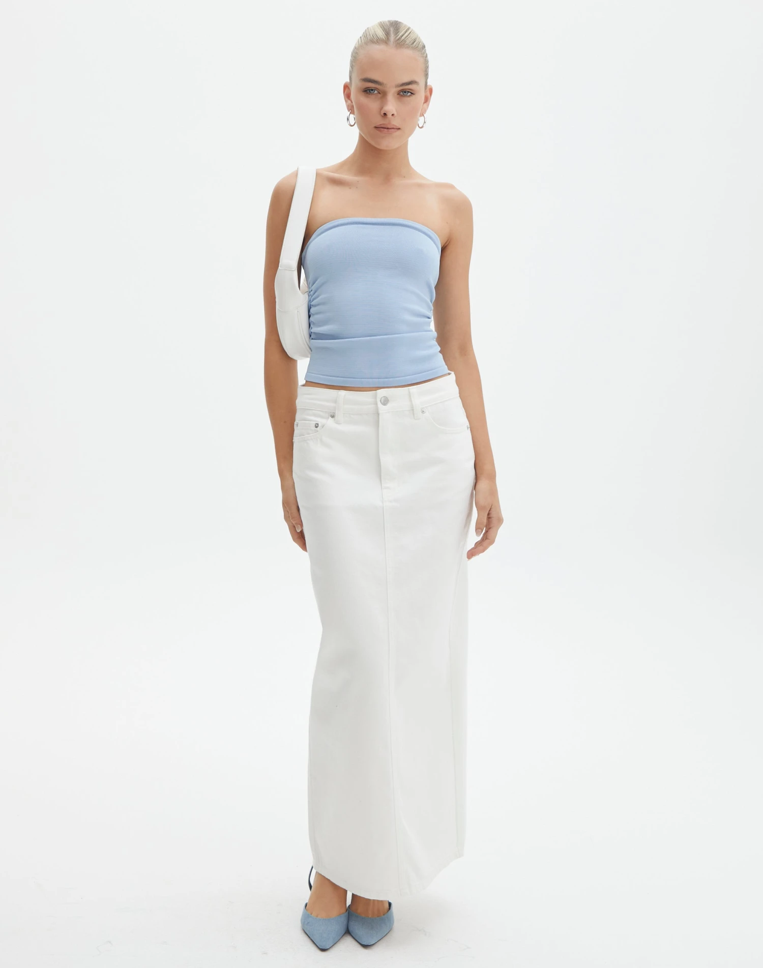 Strapless Ruched Knit Bandeau 4 Strapless Ruched Knit Bandeau - Image 2