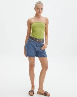 Strapless Ruched Knit Bandeau 28 Strapless Ruched Knit Bandeau -Everrastyle Shop riley rouched side boobtube wassa bae full kv85755vn