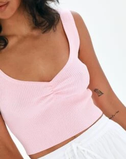 Sweetheart Ruched Cropped Tank -Everrastyle Shop roddi ruched tank rose and thorne imageback kv63199rib