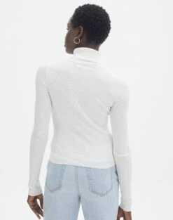 Ribbed Turtleneck Top -Everrastyle Shop roger roll neck milk back kl79039vn