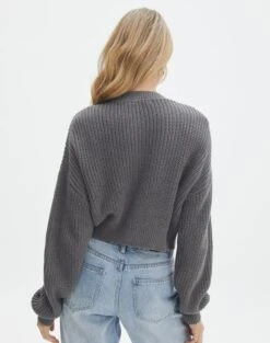 Button Front Long Sleeve Cardigan -Everrastyle Shop roy rib cardi keep your coal back kc78979oca