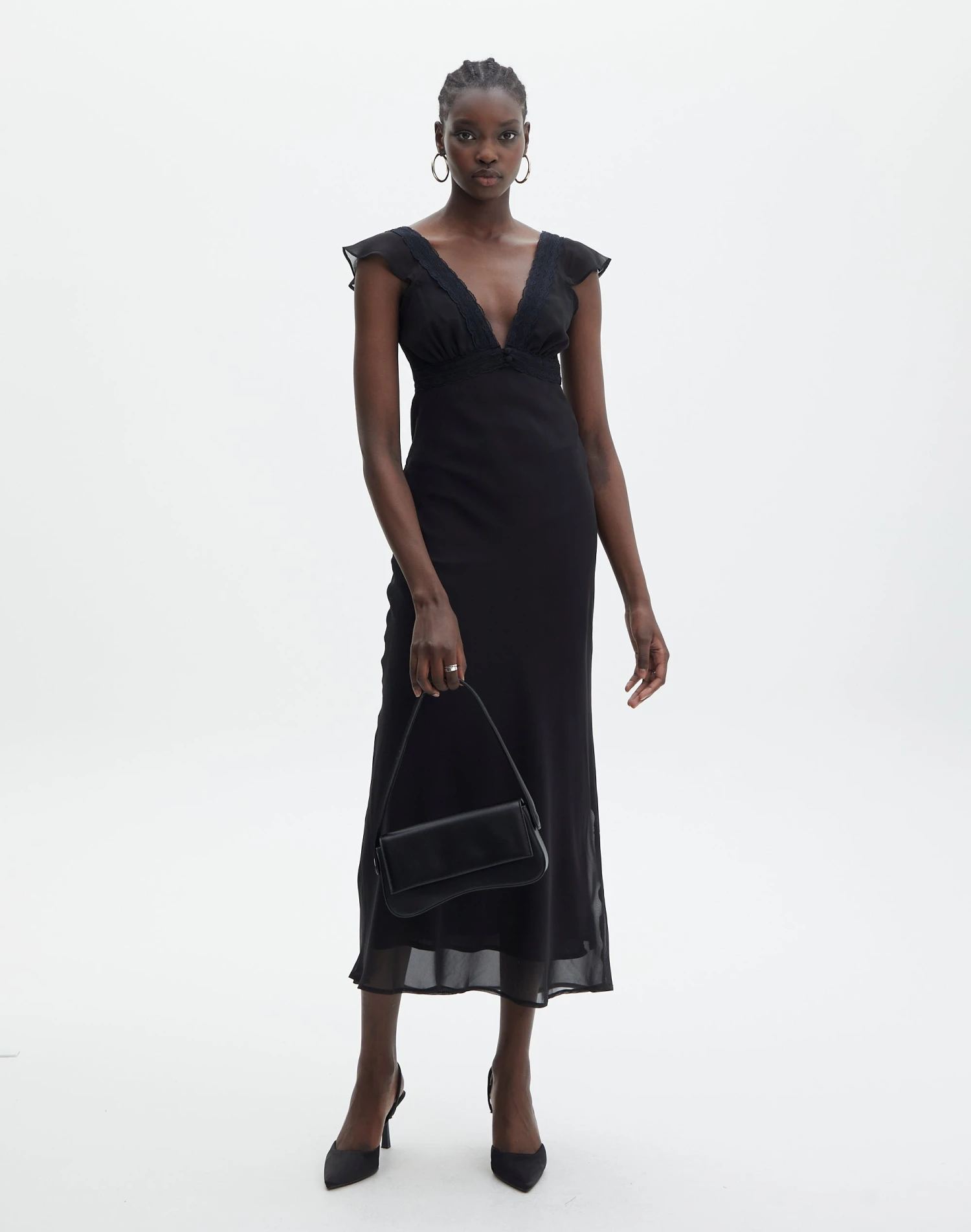 V Front Bias Cut Maxi Dress 3 V Front Bias Cut Maxi Dress