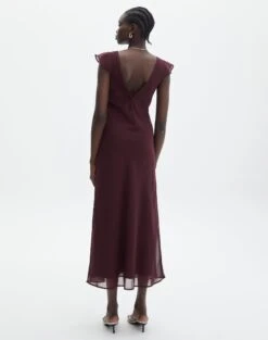 V Front Bias Cut Maxi Dress 29 V Front Bias Cut Maxi Dress -Everrastyle Shop rufus chiffon maxi dress cherry oh back dl92461peb