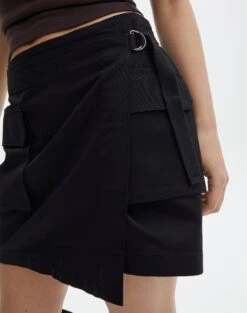 Cargo Wrap Mini Skirt -Everrastyle Shop ryder wrapped mini skirt black imageback ss96421cot