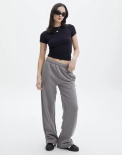 Wide Leg Jogger -Everrastyle Shop santana jogger gunsmoke front pw106874oflc 2