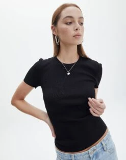 Knit Long Line T-Shirt