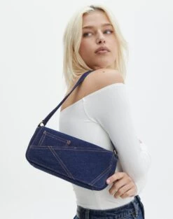 Square Buckle Belt -Everrastyle Shop saskia denim classic handbag dark denim front bg135922dnm 1