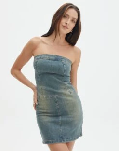 Oversized Vest Dress -Everrastyle Shop selby strapless ethal ringspun front ds127804spu 2