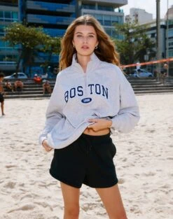 Embroidered Crew Neck Jumper 33 Embroidered Crew Neck Jumper -Everrastyle Shop siesta short black front sw120676cot 1