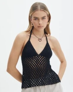 Cut Out Ribbed Knit Top -Everrastyle Shop sigon open back crochet black front kv127284cro 10