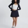 Active Mini Skirt -Everrastyle Shop sissonne sporty mini skirt navy blazer front ss102984ss