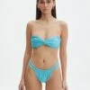 Shimmer Split Waist Ruched Bikini Bottom -Everrastyle Shop sloanne split ruched bikini brief electric teal front ga136181shm 2