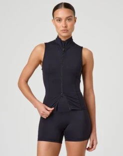 Ribbed Knit Tank -Everrastyle Shop soko zip up vest black front tv146094but 8