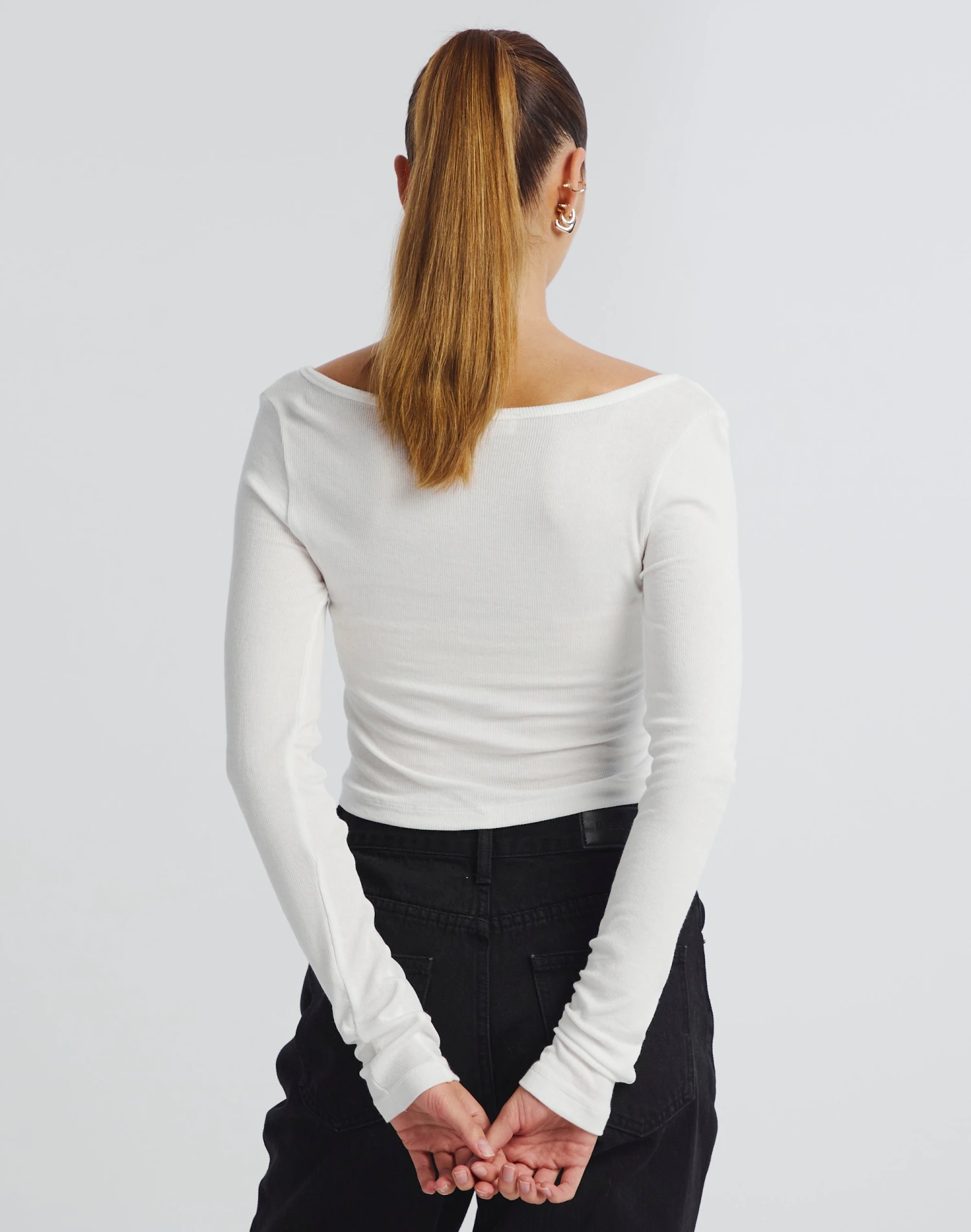 Luxe Lounge Modal Long Sleeve Button Crop Top 5 Luxe Lounge Modal Long Sleeve Button Crop Top - Image 3
