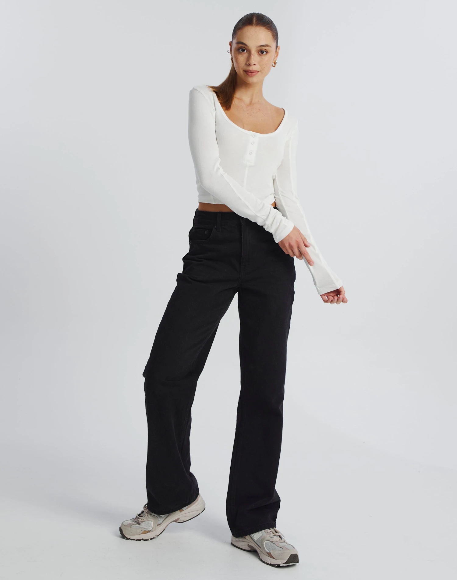 Luxe Lounge Modal Long Sleeve Button Crop Top 4 Luxe Lounge Modal Long Sleeve Button Crop Top - Image 2