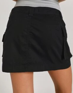 Zip Cargo Mini Skirt -Everrastyle Shop stella cargo skirt black back ss86240pln
