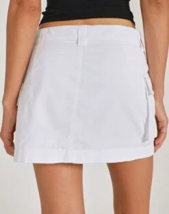 Zip Cargo Mini Skirt -Everrastyle Shop stella cargo skirt white back ss86240pln