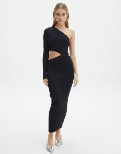 High Neck Curve Hem Knit Tank Top 41 High Neck Curve Hem Knit Tank Top -Everrastyle Shop stella one sleeve black front kd129008vn 2