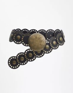 Brass Circle Detail Belt 23 Brass Circle Detail Belt -Everrastyle Shop suri circle belt black detail be131016new