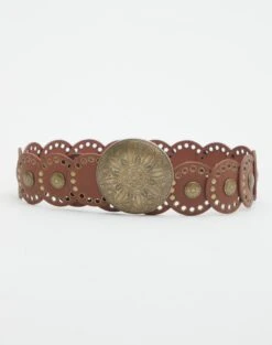 Brass Circle Detail Belt 28 Brass Circle Detail Belt -Everrastyle Shop suri circle belt brown detail be131016new
