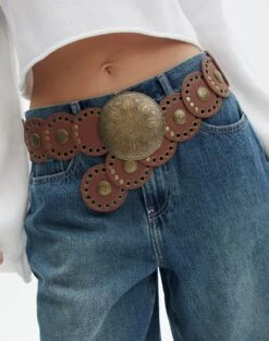 Ringspun Denim Zip Back Corset 28 Ringspun Denim Zip Back Corset -Everrastyle Shop suri circle belt brown front be131016new 8