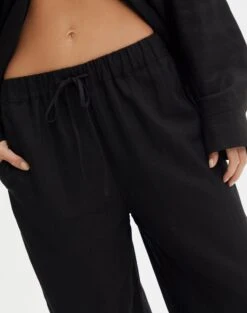 Linen Blend Pants -Everrastyle Shop t co dallas linen pant black imageback pw115995tlv