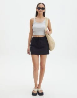 Faux Leather Pleated Mini Skirt 33 Faux Leather Pleated Mini Skirt -Everrastyle Shop t mila tie waist mini skirt black front ss116071tlv 12