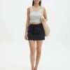 Linen Blend Mini Skirt