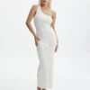 One Shoulder Knit Maxi Dress -Everrastyle Shop t oaklee one shoulder knit dress milk front kd115461tknt 1