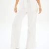 High Rise Tailored Wide Leg Panelled Pant -Everrastyle Shop talia tailored crepe pant white front pw55252cot 2