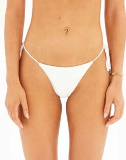 Crochet Tie Side Cheeky Bikini Bottom -Everrastyle Shop tamsin thin tie side thong bikini brief white front ga71259twl 4