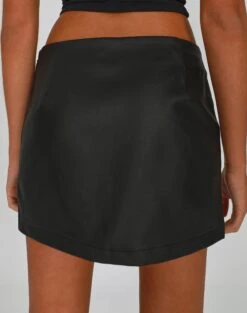 Faux Leather Zip Mini Skirt 24 Faux Leather Zip Mini Skirt -Everrastyle Shop tara pu mini skirt black back ss106548pu