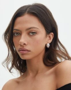 Oversized Cord Long Sleeve Shirt -Everrastyle Shop taurus triple hoop earrings silver front je109042ear